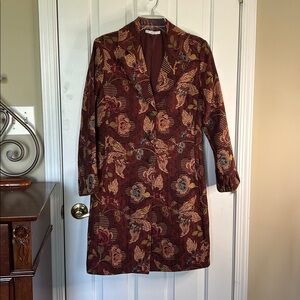 CAbi Floral Patterned Long Coat